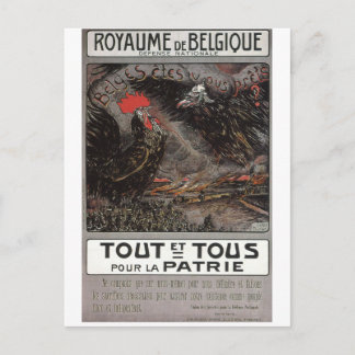 Cartão Postal Royaume Belgique Propaganda Poster