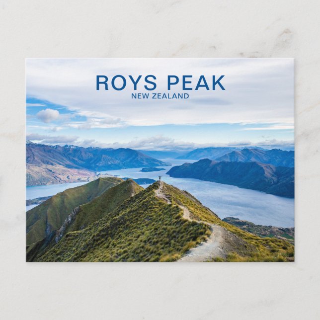 Cartão Postal Roys Peak Wanaka Viagem da Nova Zelândia (Frente)