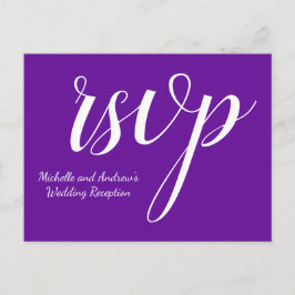 Cartão postal Rrsvp Roxo Elegante