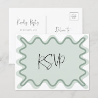 Cartão postal RSVP de Borda Verde
