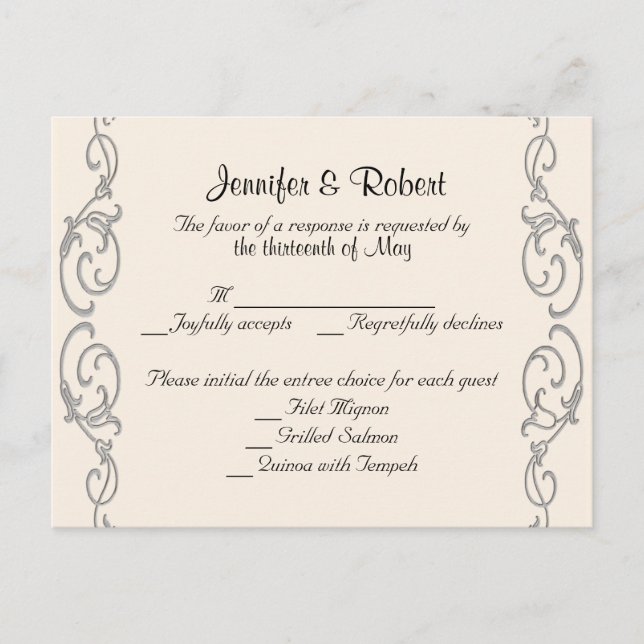 Cartão postal RSVP de Calla Lily Posh (Frente)