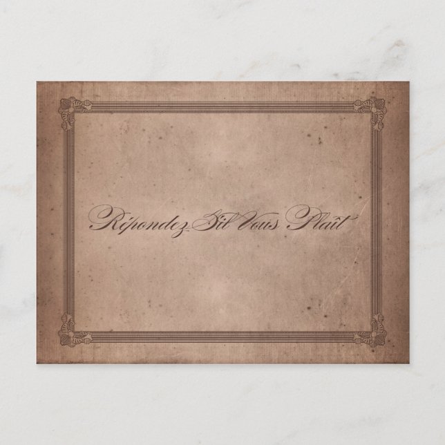 Cartão postal RSVP de Casamento de Cacau Russo pos (Frente)