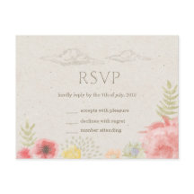 Cartão postal RSVP de Casamento de Meadow Summer