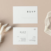 Cartão postal RSVP de Casamento Minimalista Modern