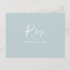 Cartão Postal RSVP de Casamento Minimalista Moderno Simples
