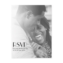 RSVP de Casamento Moderno de Sobreposição de Fotos