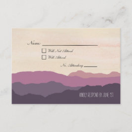 Cartão postal RSVP de Casamento "Montanha" 3,5"x5"