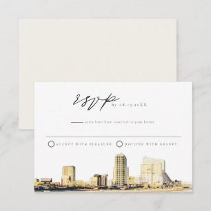 Cartão postal RSVP de Cores Aquáticas da CIDADE