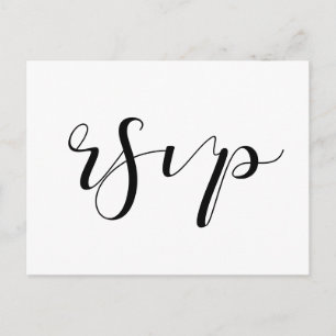 Cartão Postal RSVP de design elegante