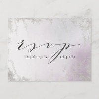 RSVP de Escolha de Refeição de Casamento de Prata 