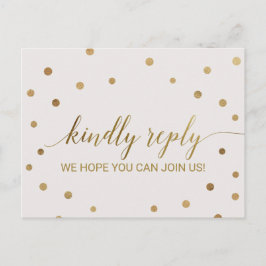 Cartão postal RSVP de Escolha do Menu do Bolinhas