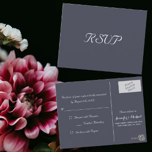 Cartão Postal RSVP de Resposta de Casamento do Partido Dusty Pur