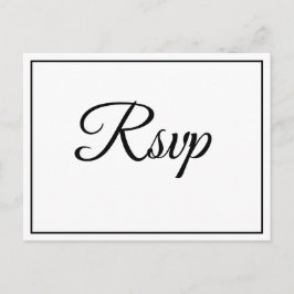 Cartão postal RSVP de Script Elegante Clássico