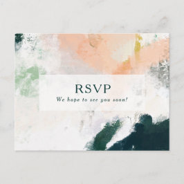 Cartão postal RSVP de Solicitação de Música Abstra