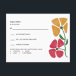 Cartão Postal RSVP e Combo Detalhes do Casamento Brilhante e Col<br><div class="desc">Uma paleta de cores brilhante e moderna coloca esta suíte de papelaria de casamento à parte do resto. O design apresenta um buquê floral estilizado e você pode personalizar todo o texto.</div>