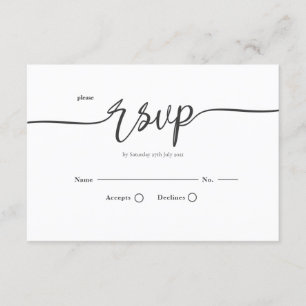 Cartão postal RSVP - Elegante