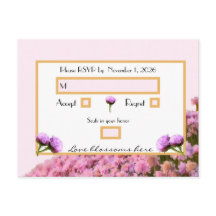 RSVP floral rosa e dourado