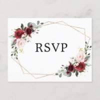 RSVP Geométrico Floral Burgundy Blush