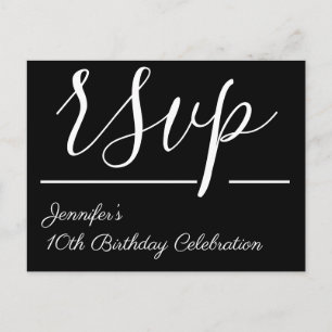 Cartão postal "rsvp" glamouroso