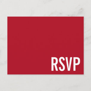 Cartão postal "RSVP" minimalista e simples
