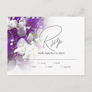 Cartão Postal RSVP Postcard Response to Wedding Invite 