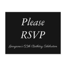 Cartão postal RSVP respeitável