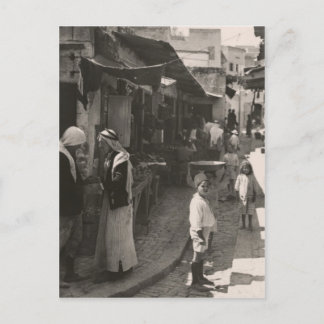 Cartão Postal Rua 1935 em Nazareth, mercado vegetal