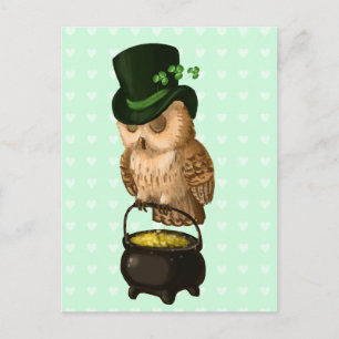 Cartão Postal Rua, a coruja do Patrick Leprechaun guardiã