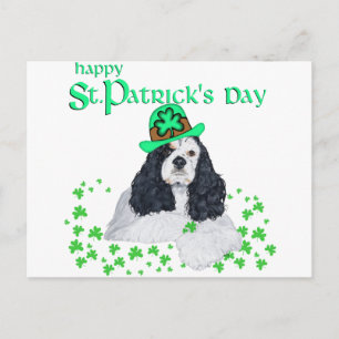 Cartão Postal Rua Americana do Cocker Spaniel. Dia de Patrick