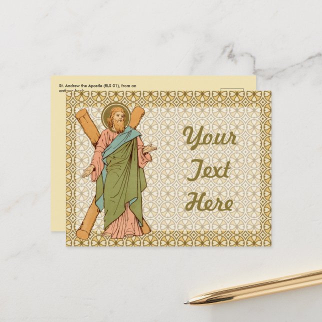 Cartão Postal Rua. Andrew, o Cartaz do Apóstolo (RLS 01) (Frente/Verso In Situ)