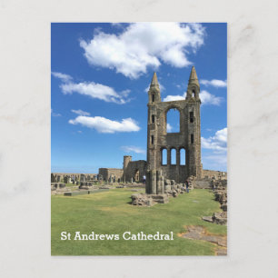 Cartão Postal Rua Andrews Scotland Catedral Ruins Torres em Sun