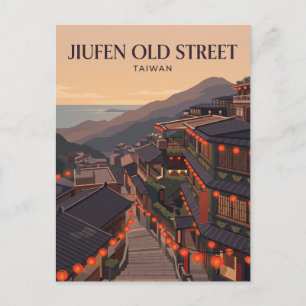 Cartão Postal Rua Antiga de Jiufen Taiwan