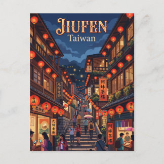 Cartão Postal Rua Antiga de Jiufen Taiwan