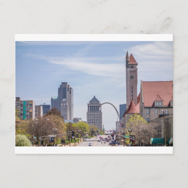 Cartão Postal Rua. Arco Louis Missouri (Frente)