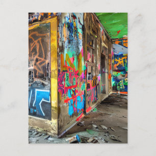 Cartão Postal Rua Art Abandonado Manter em contato