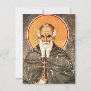 Cartão Postal Rua. Athanasius o Ícone ortodoxo Athonite