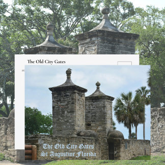 Cartão Postal Rua Augustine Old City Gates Historicamente na Fló