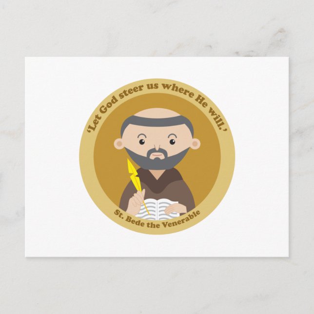 Cartão Postal Rua, Beda, Venerável. (Frente)