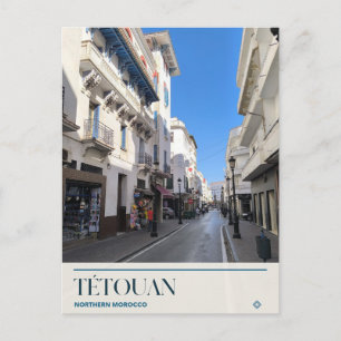 Cartão Postal Rua Branca de Tétouan e Portadas Azuis