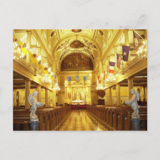 Cartão Postal Rua. Catedral de Louis (interior), Nova Orleans, L