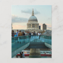 Cartão Postal Rua, Catedral de Paul e Ponte do Milênio, Londres
