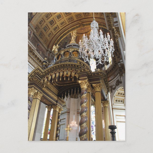 Cartão Postal Rua. Catedral de Paul, Londres (Frente)