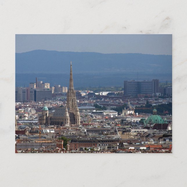 Cartão Postal Rua. Catedral de Stephen, Viena Áustria (Frente)