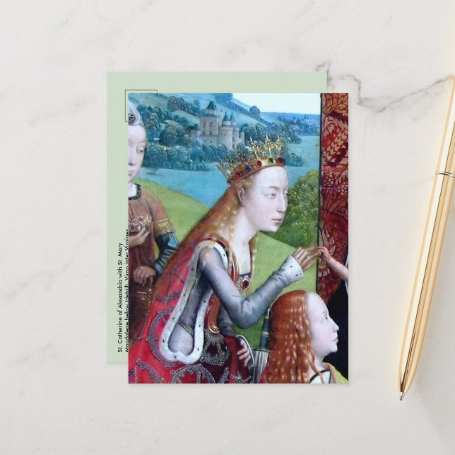 Cartão Postal Rua. Catherine de Alexandria (pormenores; M 070) (Frente/Verso In Situ)