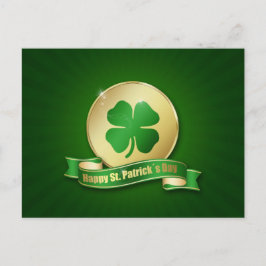 Cartão Postal Rua, Coin Shamrock do Dia de Patrick