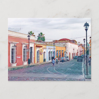 Cartão Postal Rua colorida de Oaxaca, México