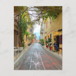 Cartão Postal Rua Cuta Na Grécia De Atenas