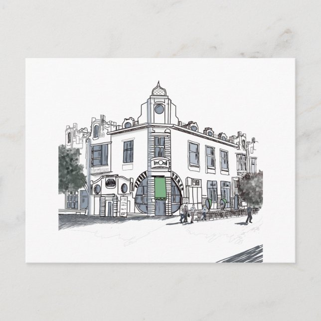 Cartão Postal rua da cidade antiga (Frente)