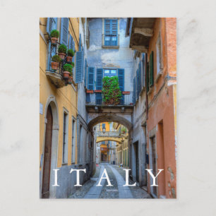 Cartão Postal Rua da cidade estreita, Itália