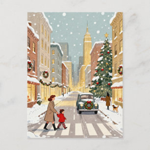 Cartão Postal Rua da Cidade Nevada Caprichosa Natal
